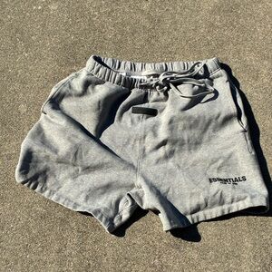 Essentials Heather Gray Men's Flat Front Shorts